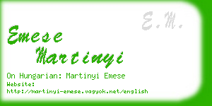 emese martinyi business card